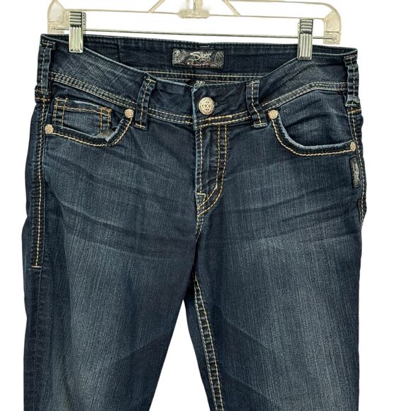 Silver Suki Capri Jeans Women's SZ 29 Blue Everyday Comfort Weekend Y2K Cropped - Picture 3 of 10